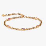 Heart Curb Chain Bracelet - Aaria Tees Aaria Tees