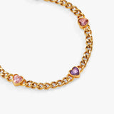 Heart Curb Chain Bracelet - Aaria Tees Aaria Tees