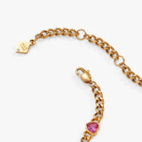 Heart Curb Chain Bracelet - Aaria Tees Aaria Tees