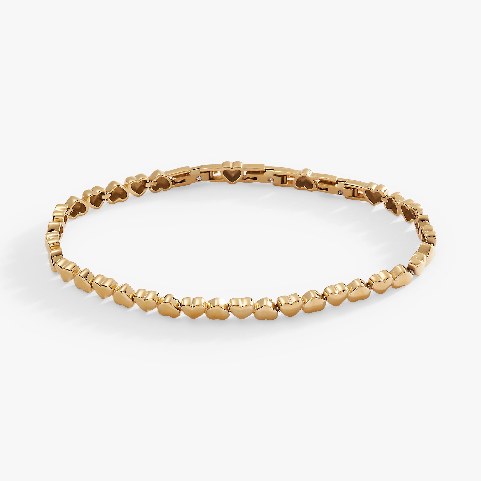 Heart Charm Tennis Bracelet - Aaria Tees Aaria Tees