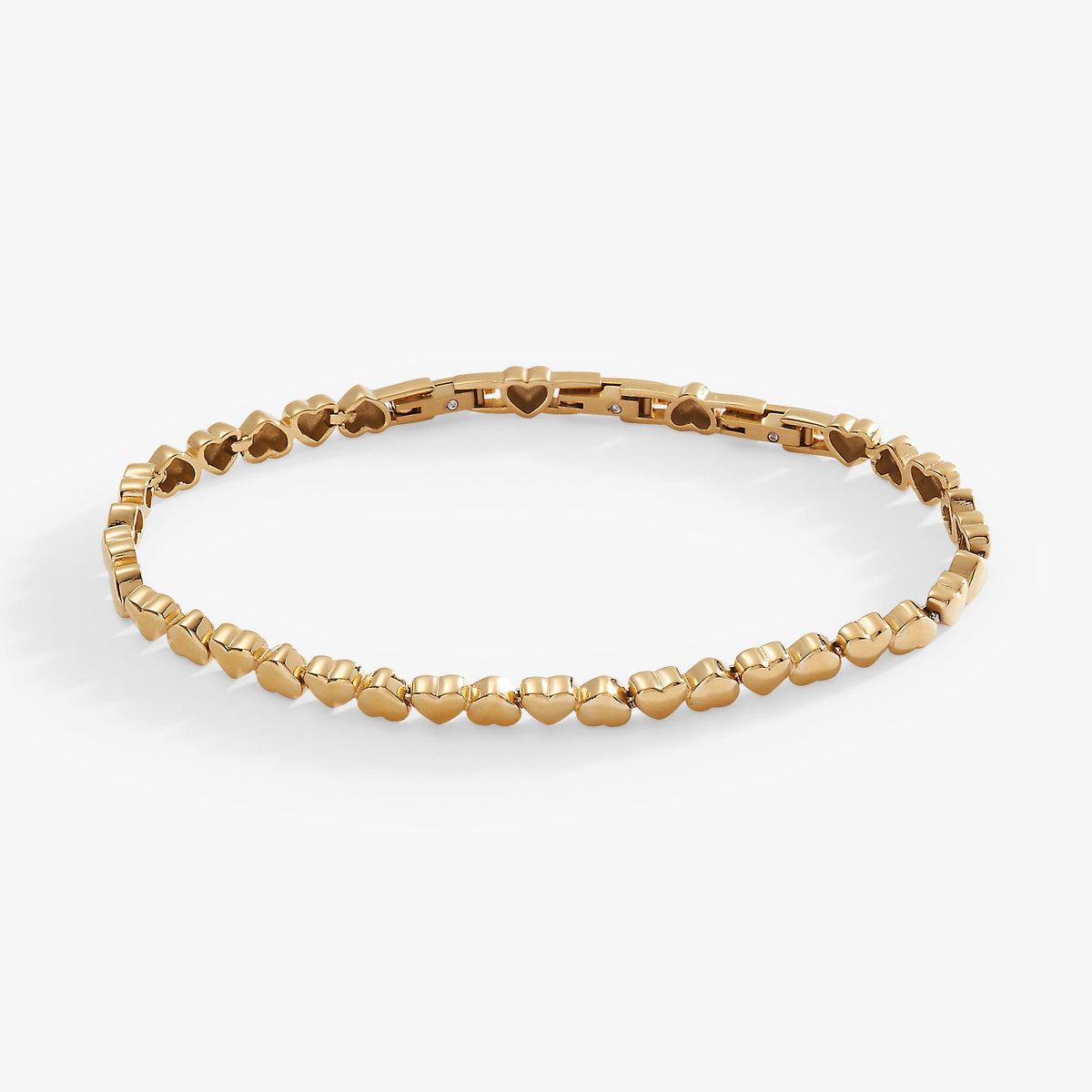 Heart Charm Tennis Bracelet - Aaria Tees