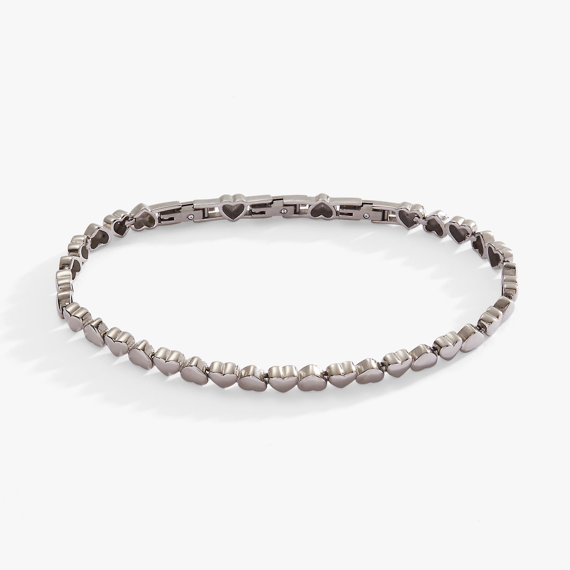 Heart Charm Tennis Bracelet - Aaria Tees Aaria Tees
