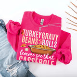 Turkey Gravy Beans & Rolls Sweatshirt – Funny Thanksgiving Casserole Crewneck - Aaria Tees Aaria Tees