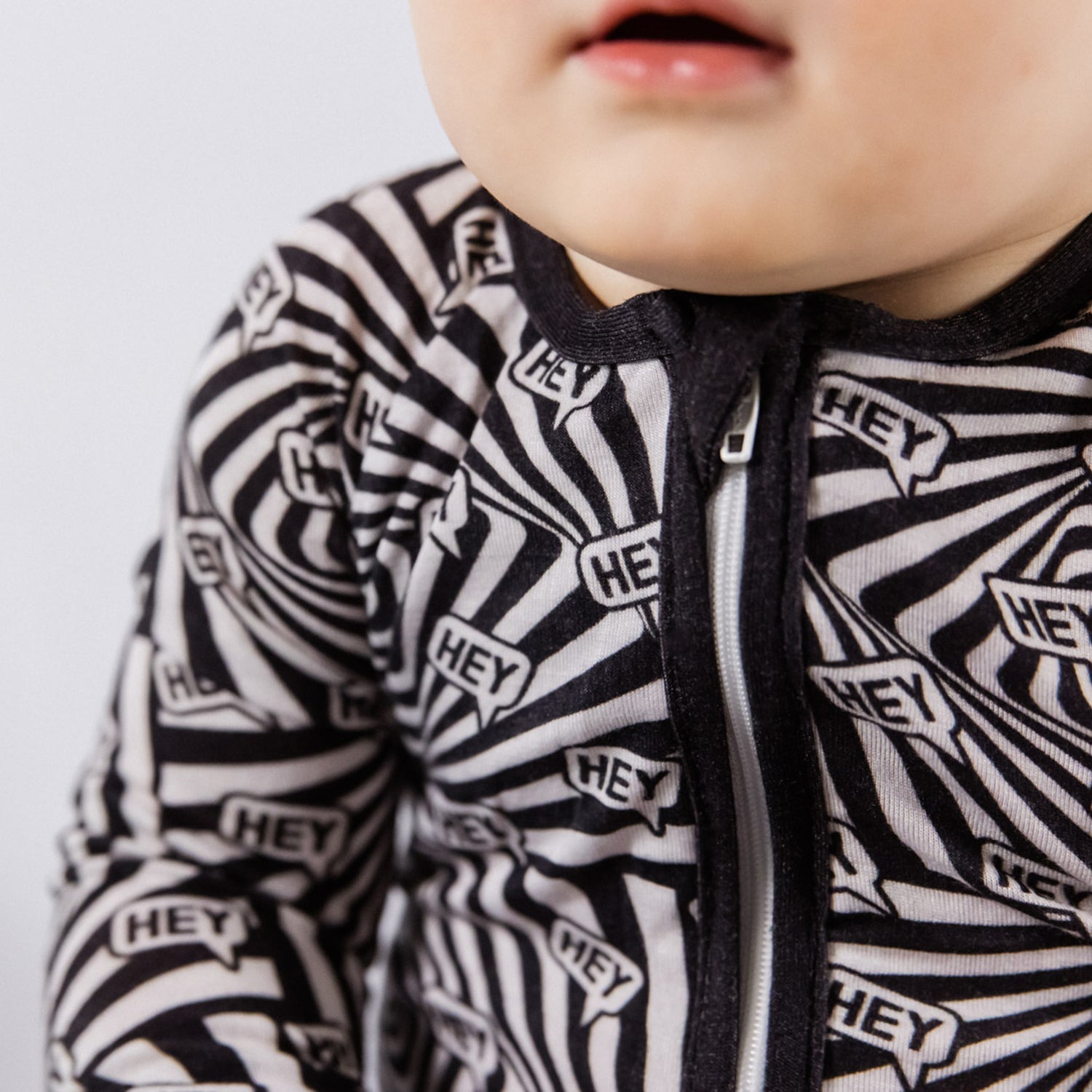 HEY! SENSORY PRINT BAMBOO ZIPPY - Aaria Tees Aaria Tees
