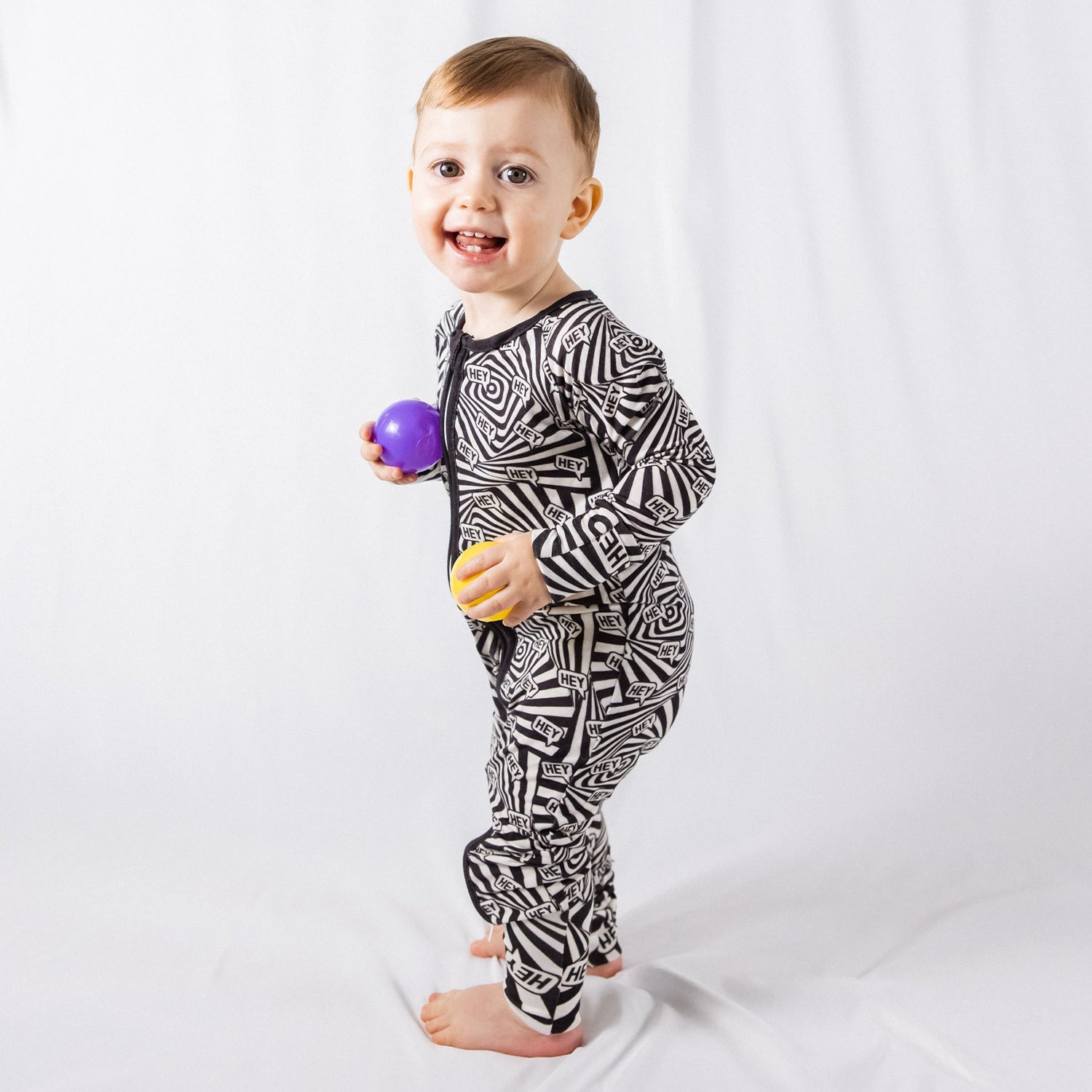 HEY! SENSORY PRINT BAMBOO ZIPPY - Aaria Tees Aaria Tees