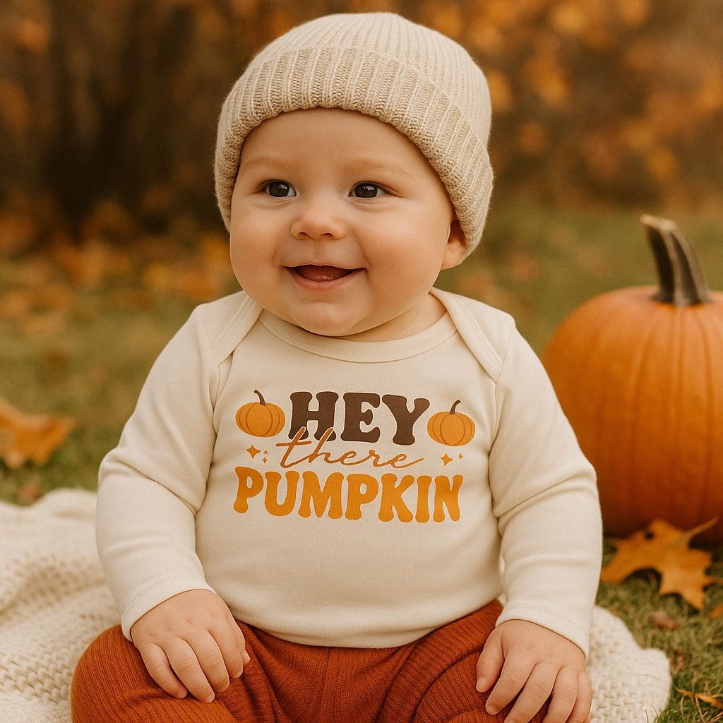 graphic bodysuit | hey there pumpkin (long sleeve) - Aaria Tees Aaria Tees