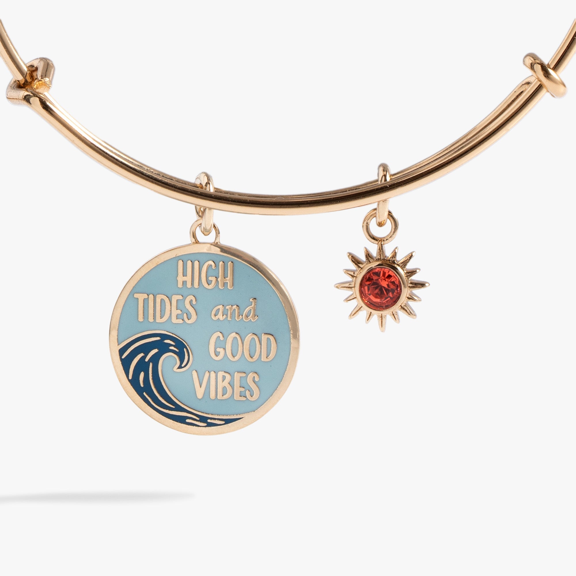 High Tides Good Vibes Charm Bangle - Aaria Tees Aaria Tees