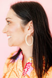 Holly Medium Hoop Earrings - Champagne Sparkle - Aaria Tees Aaria Tees
