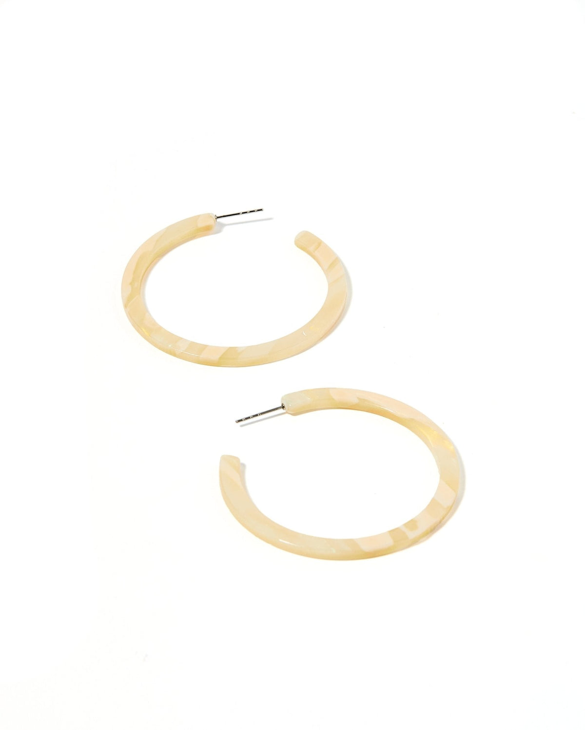 Holly Medium Hoop Earrings - Champagne Sparkle - Aaria Tees