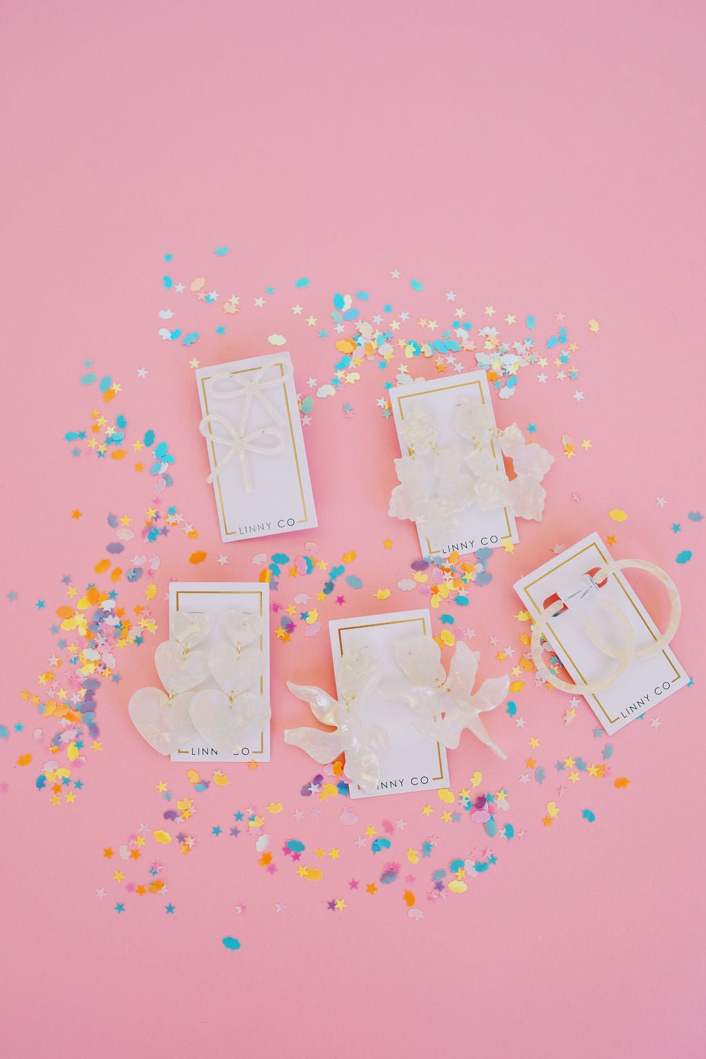 Holly Medium Hoop Earrings - Champagne Sparkle - Aaria Tees Aaria Tees