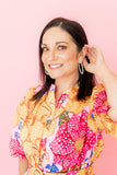 Holly Medium Hoop Earrings - Champagne Sparkle - Aaria Tees Aaria Tees