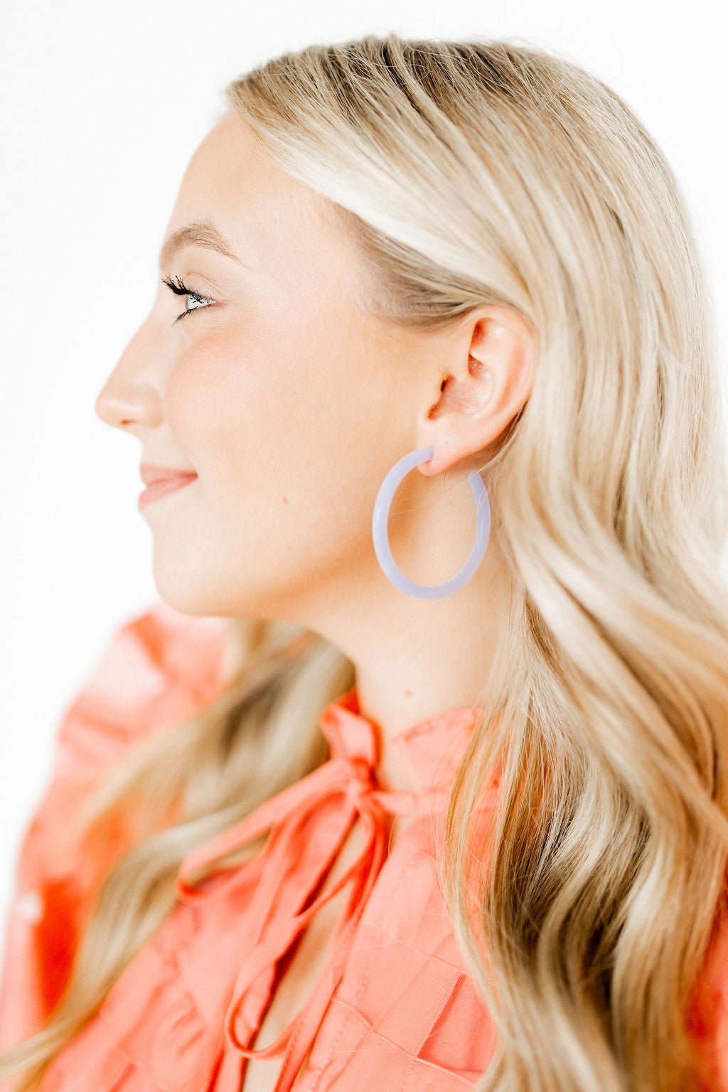 Holly Medium Hoop Earrings - Lavender Haze - Aaria Tees Aaria Tees