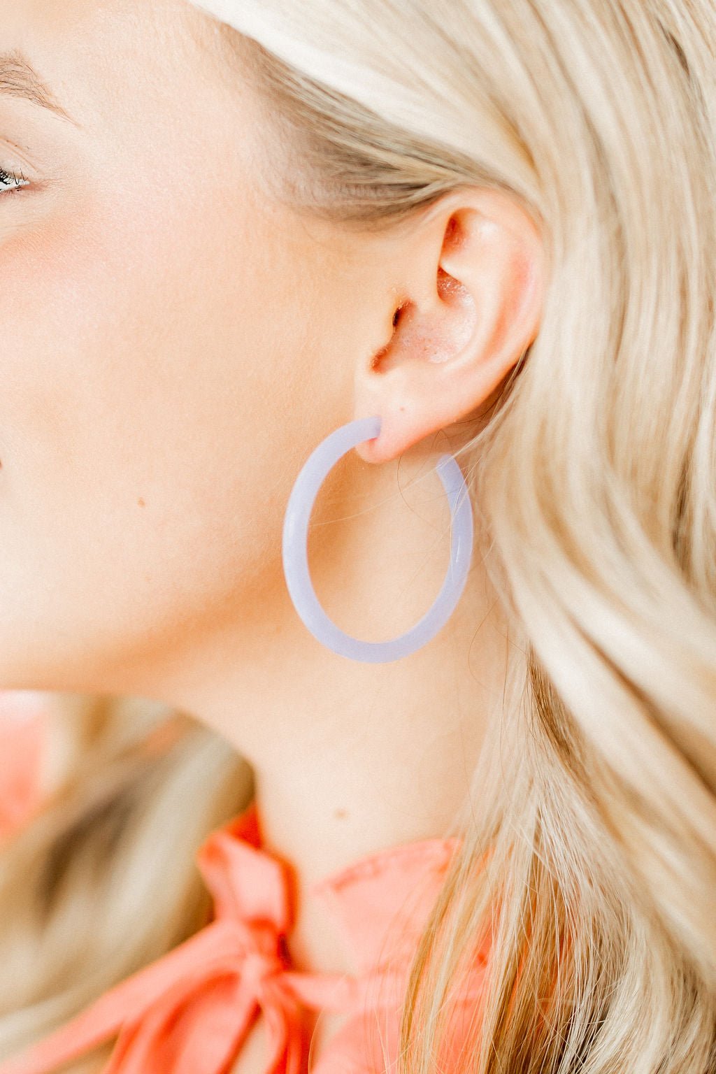Holly Medium Hoop Earrings - Lavender Haze - Aaria Tees Aaria Tees