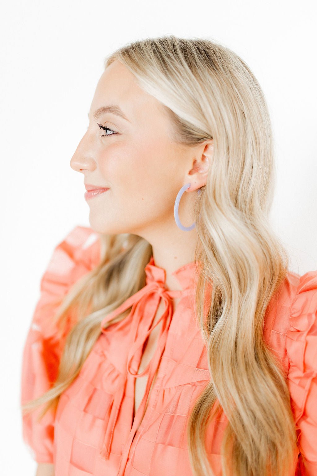 Holly Medium Hoop Earrings - Lavender Haze - Aaria Tees Aaria Tees