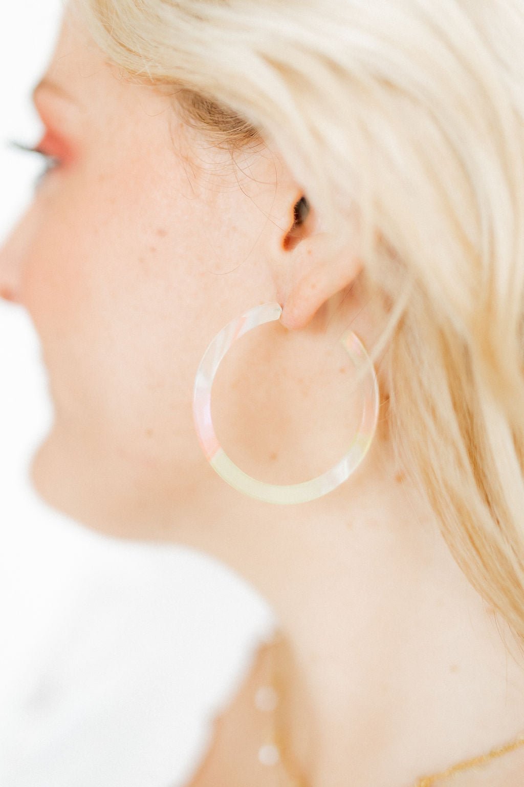 Holly Medium Hoop Earrings - Neon Punch - Aaria Tees Aaria Tees