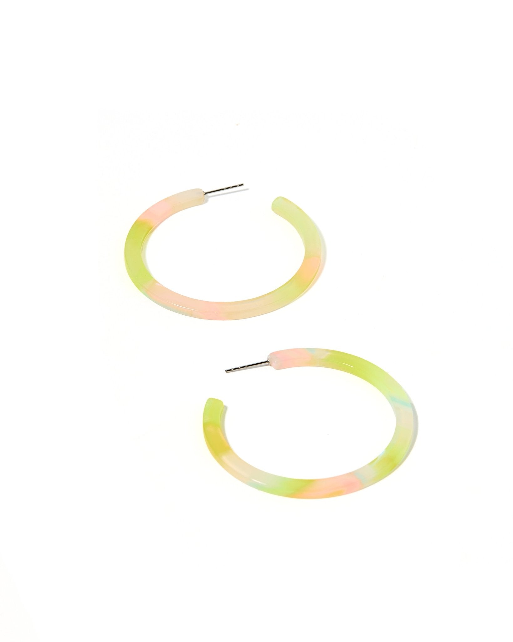 Holly Medium Hoop Earrings - Neon Punch - Aaria Tees Aaria Tees