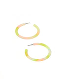 Holly Medium Hoop Earrings - Neon Punch - Aaria Tees Aaria Tees