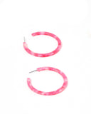 Holly Medium Hoop Earrings - Pink Party Punch - Aaria Tees Aaria Tees