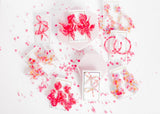 Holly Medium Hoop Earrings - Pink Party Punch - Aaria Tees Aaria Tees