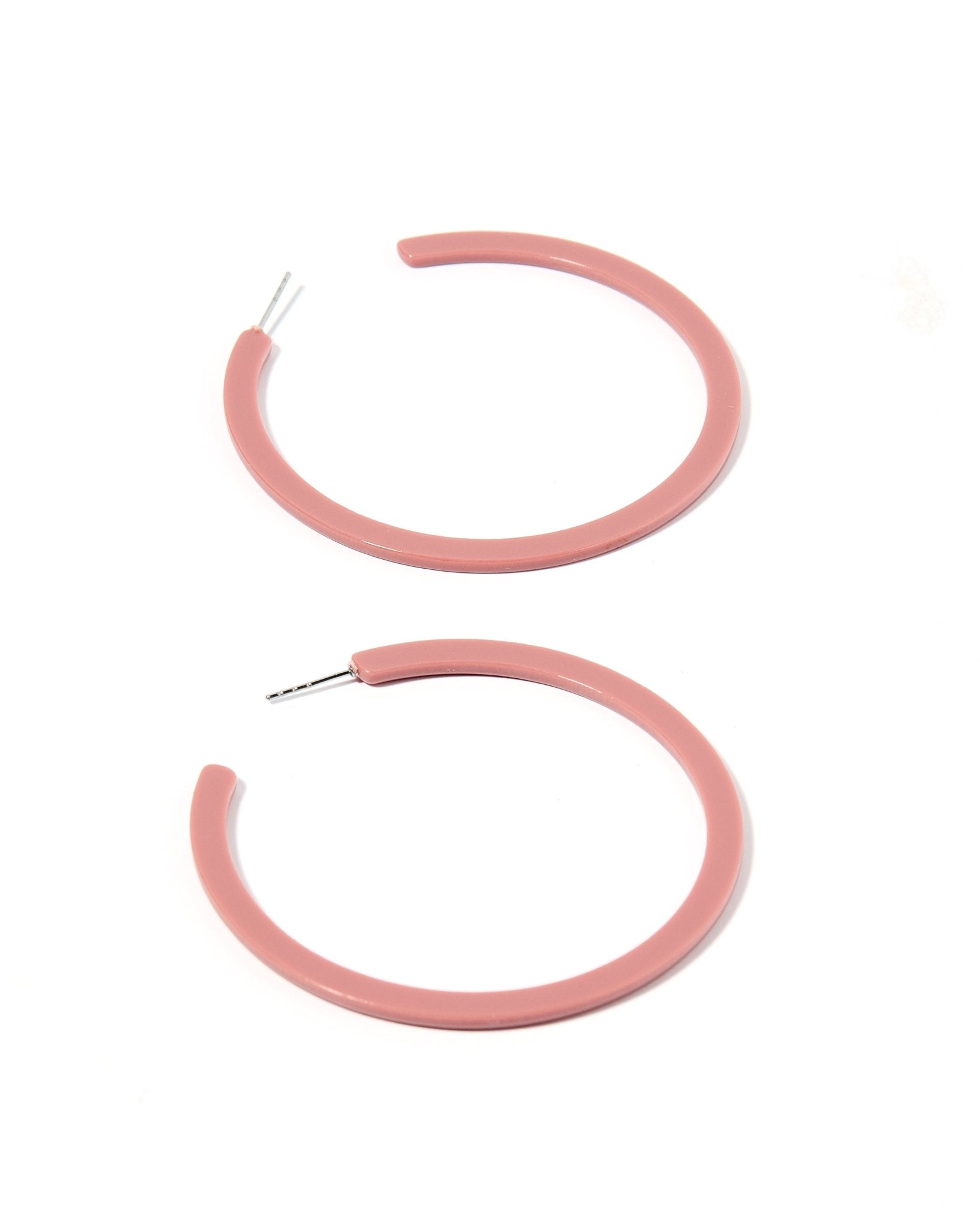 Holly Mega Hoop Earrings - Dusty Pink - Aaria Tees Aaria Tees