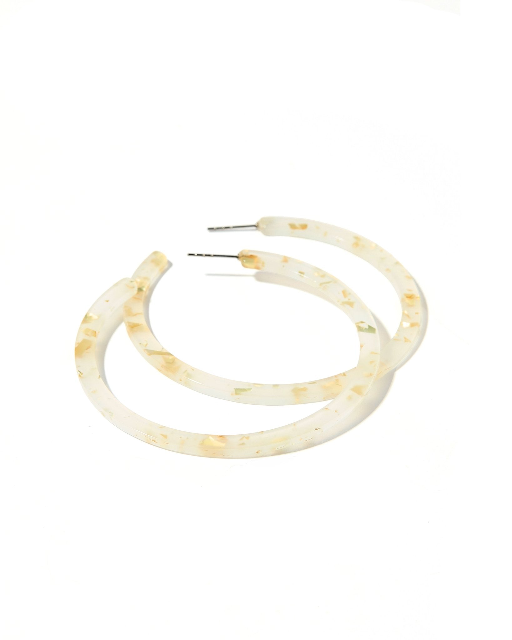 Holly Mega Hoop Earrings - Gold Confetti - Aaria Tees Aaria Tees
