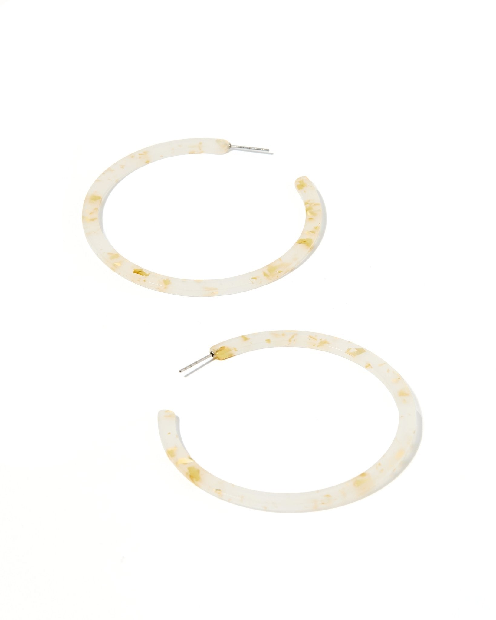 Holly Mega Hoop Earrings - Gold Confetti - Aaria Tees Aaria Tees