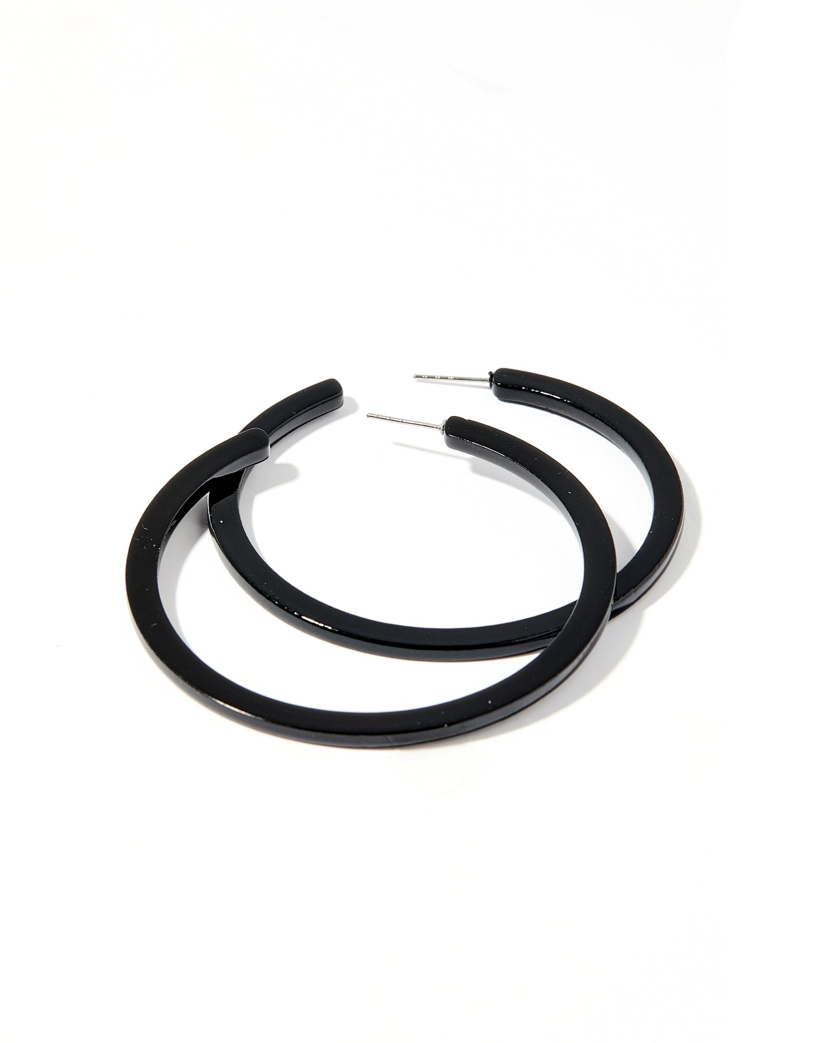 Holly Mega Hoop Earrings - True Black - Aaria Tees Aaria Tees