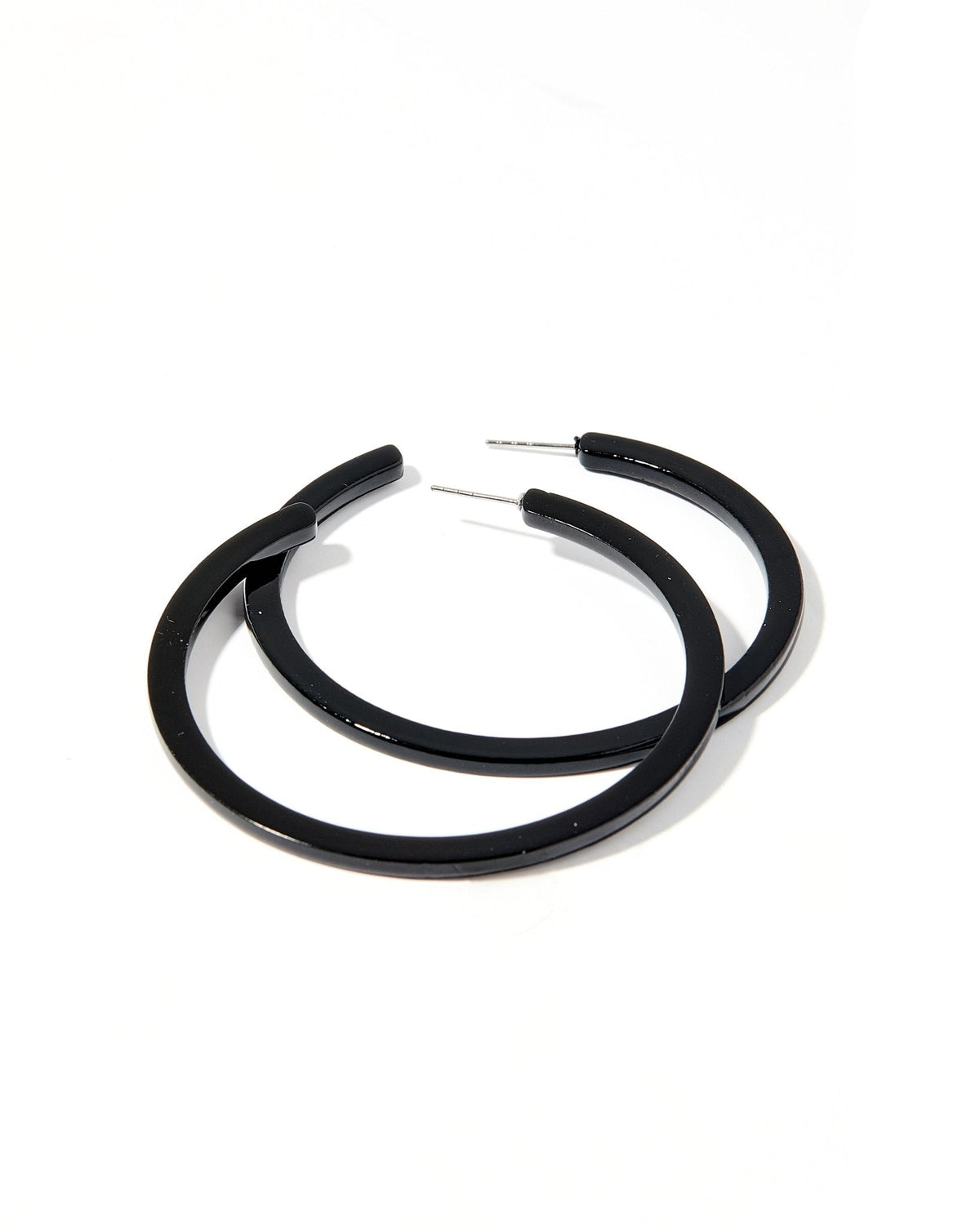 Holly Mega Hoop Earrings - True Black - Aaria Tees