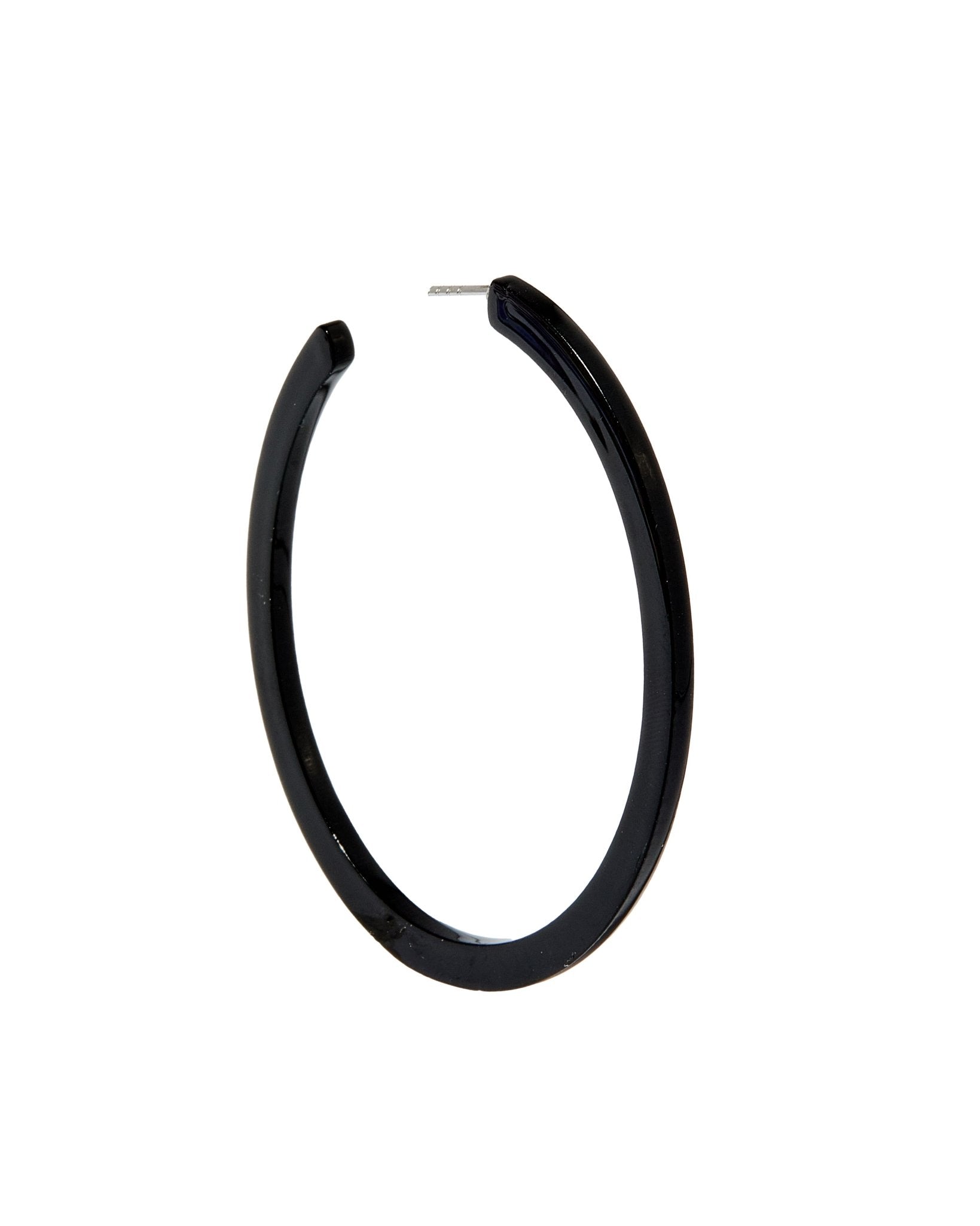 Holly Mega Hoop Earrings - True Black - Aaria Tees Aaria Tees