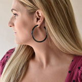 Holly Mega Hoop Earrings - True Black - Aaria Tees Aaria Tees