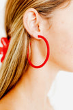 Holly Mega Hoop Earrings - True Red - Aaria Tees Aaria Tees