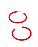 Holly Mega Hoop Earrings - True Red - Aaria Tees Aaria Tees