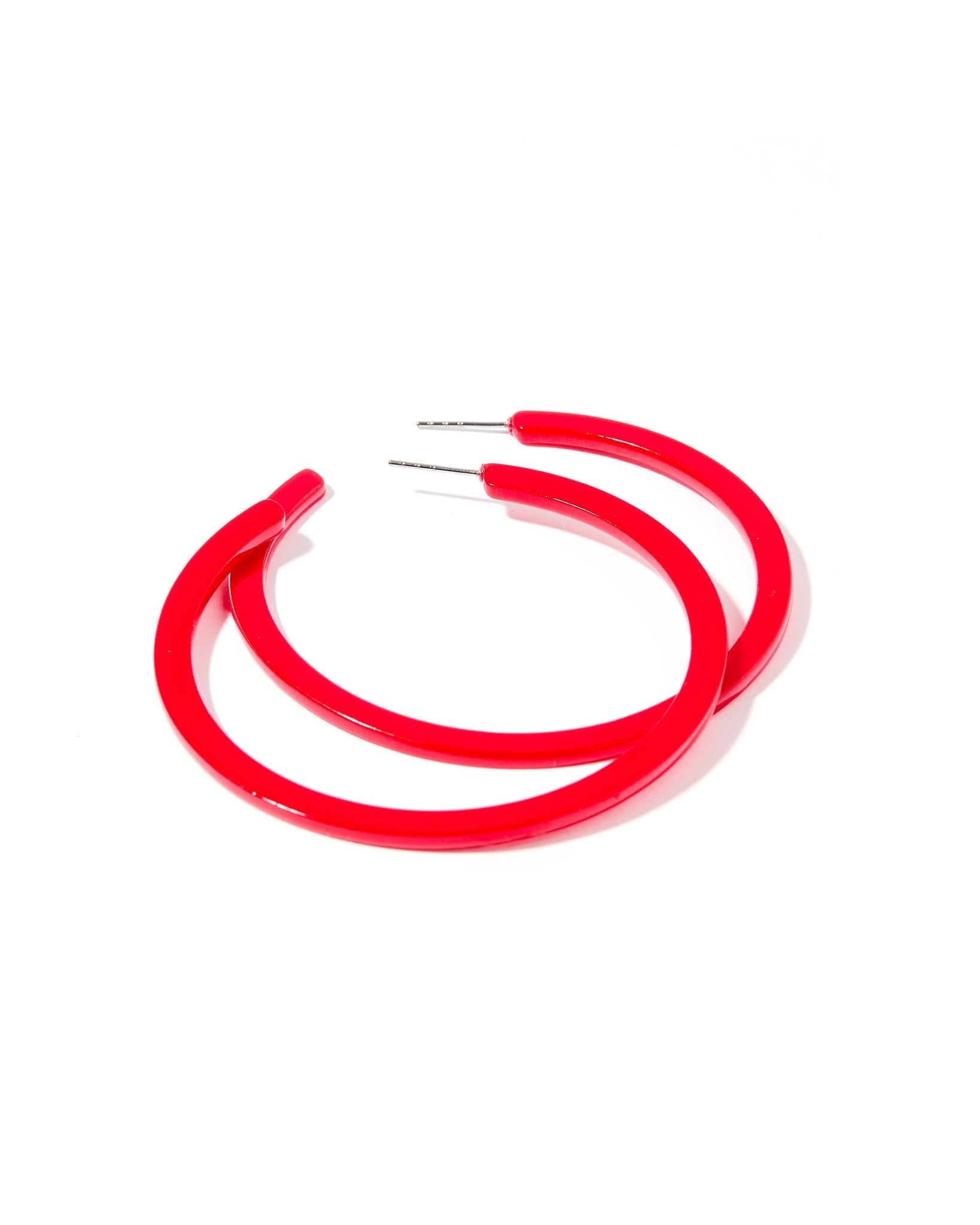 Holly Mega Hoop Earrings - True Red - Aaria Tees Aaria Tees