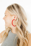 Holly Mega Hoop Earrings - True Red - Aaria Tees Aaria Tees