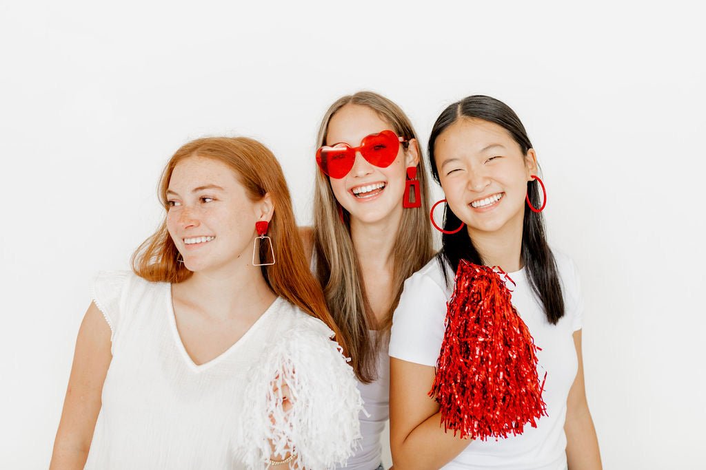 Holly Mega Hoop Earrings - True Red - Aaria Tees Aaria Tees