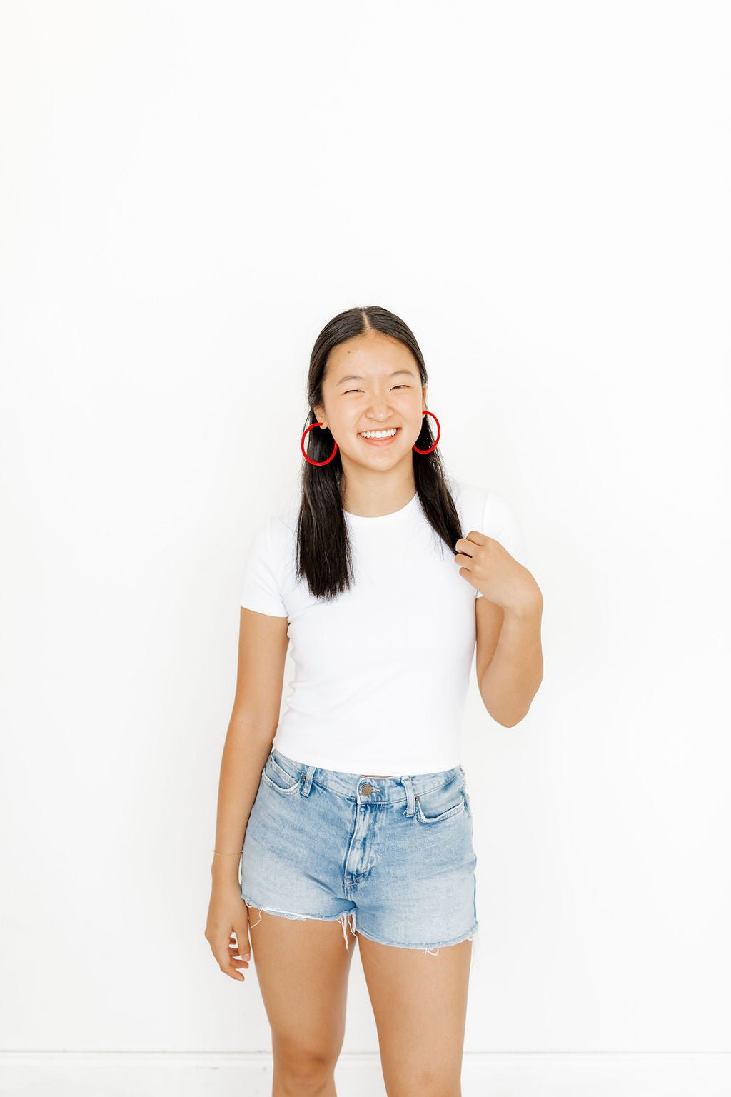 Holly Mega Hoop Earrings - True Red - Aaria Tees Aaria Tees