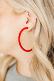 Holly Mega Hoop Earrings - True Red - Aaria Tees Aaria Tees