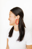 Holly Mega Hoop Earrings - True Red - Aaria Tees Aaria Tees