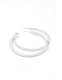 Holly Mega Hoop Earrings - True White - Aaria Tees Aaria Tees