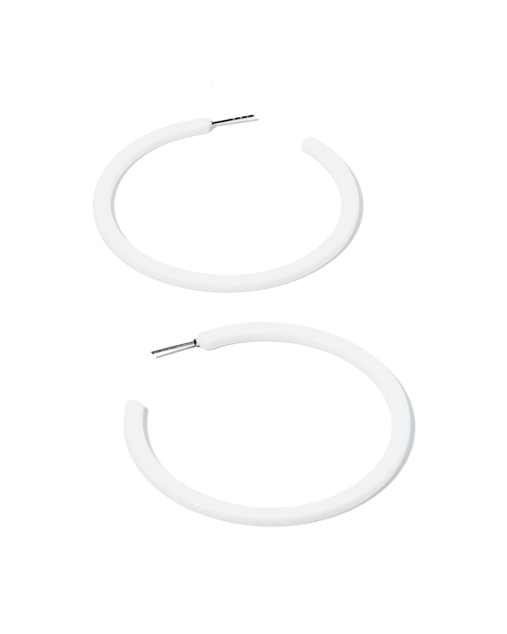 Holly Mega Hoop Earrings - True White - Aaria Tees Aaria Tees