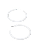 Holly Mega Hoop Earrings - True White - Aaria Tees Aaria Tees