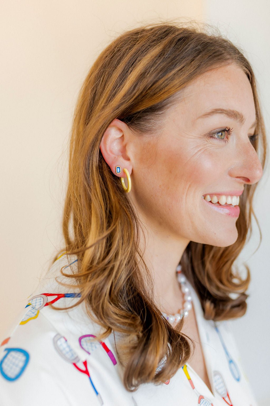 Holly Mini Hoop Earrings - Buttercup Yellow - Aaria Tees Aaria Tees
