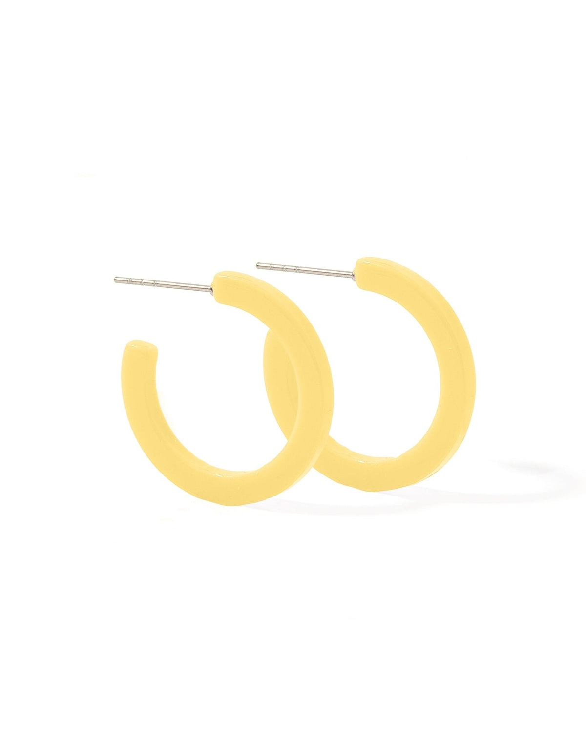 Holly Mini Hoop Earrings - Buttercup Yellow - Aaria Tees