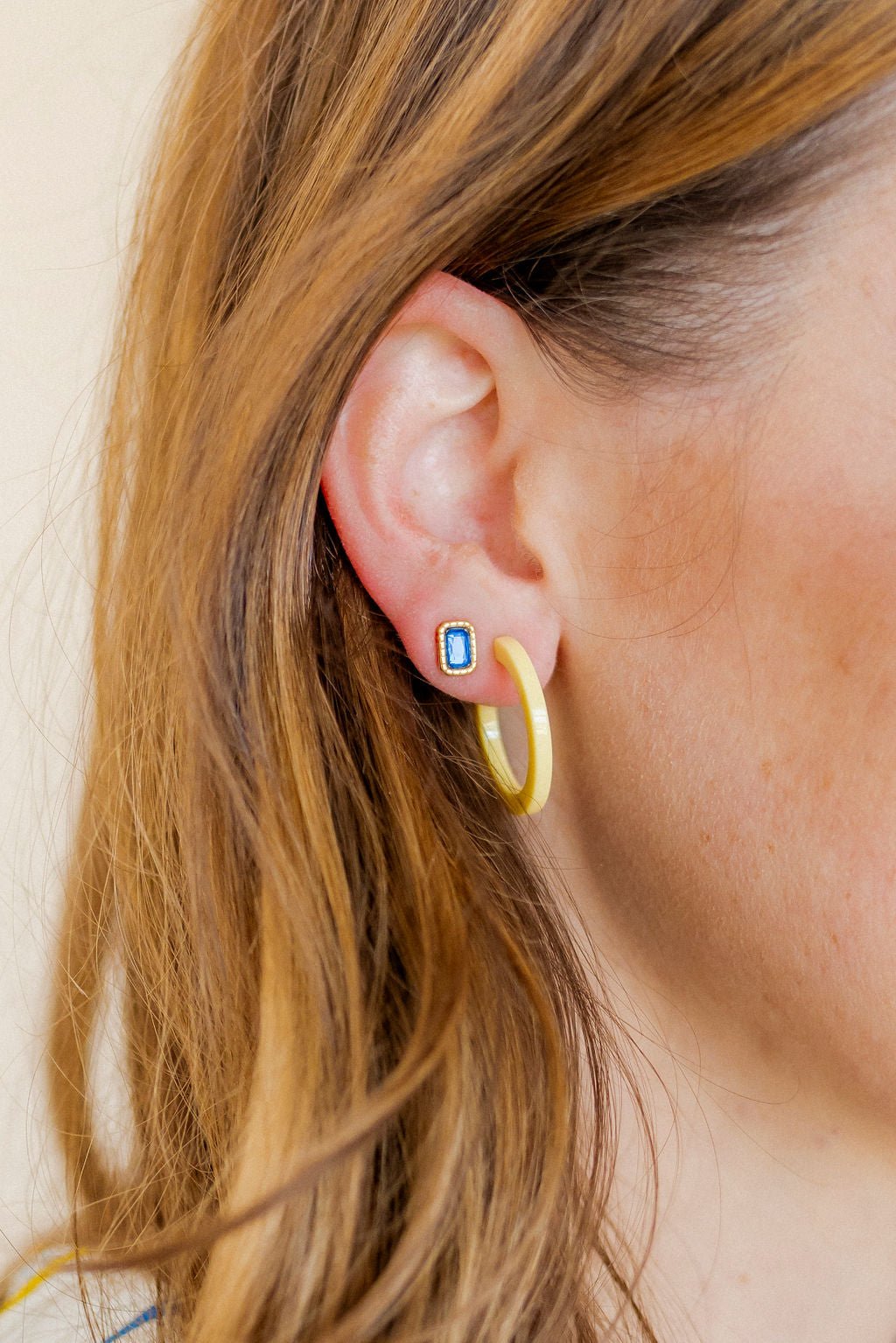 Holly Mini Hoop Earrings - Buttercup Yellow - Aaria Tees Aaria Tees