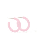 Holly Mini Hoop Earrings - Pink Carnation - Aaria Tees Aaria Tees