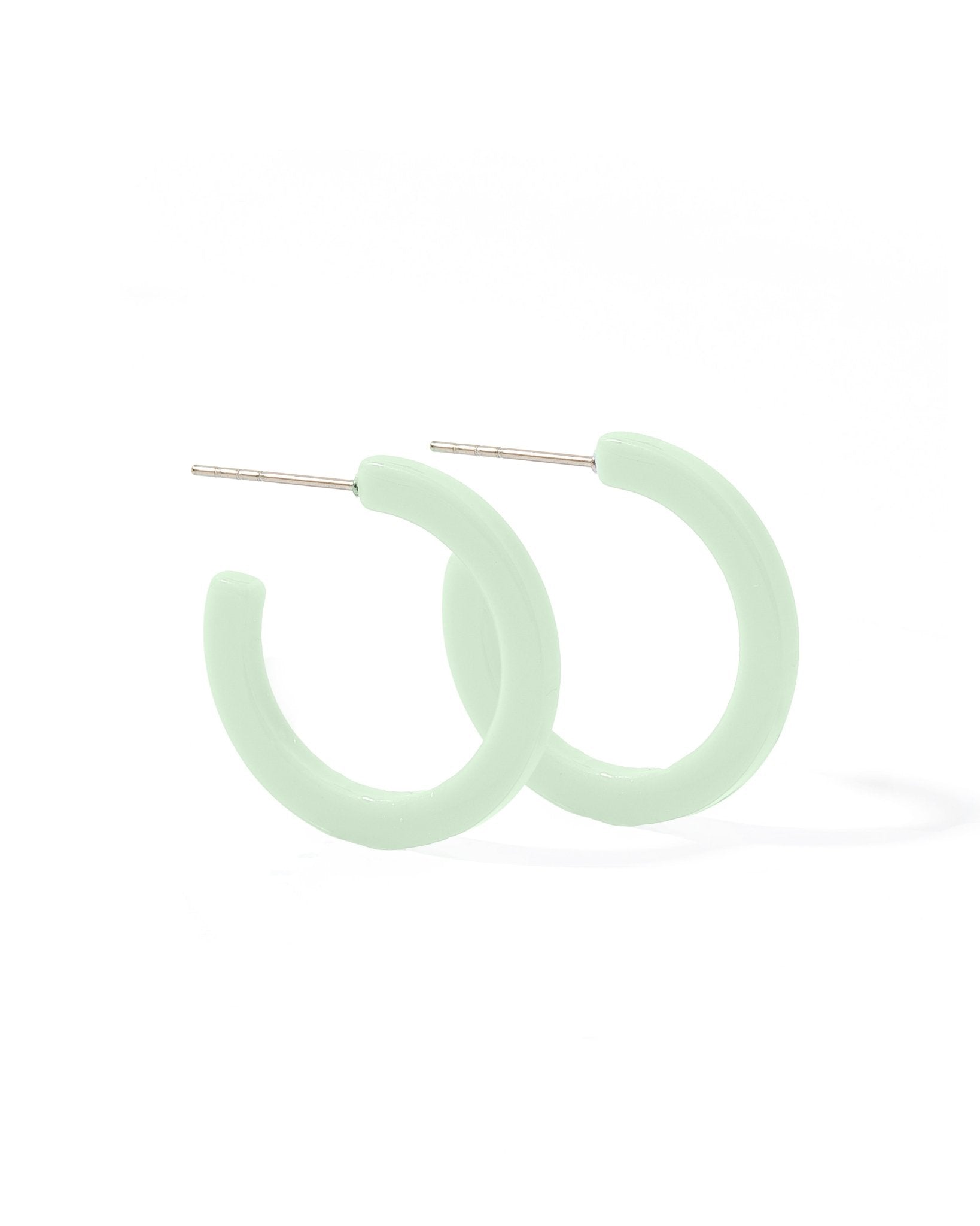 Holly Mini Hoop Earrings - Spearmint Green - Aaria Tees Aaria Tees