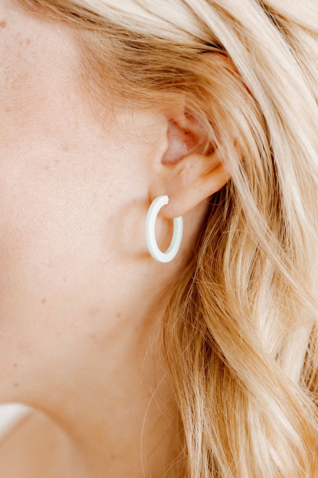 Holly Mini Hoop Earrings - Spearmint Green - Aaria Tees Aaria Tees