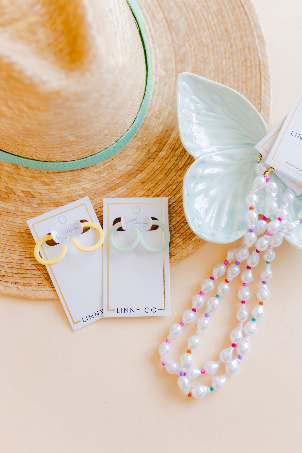 Holly Mini Hoop Earrings - Spearmint Green - Aaria Tees Aaria Tees