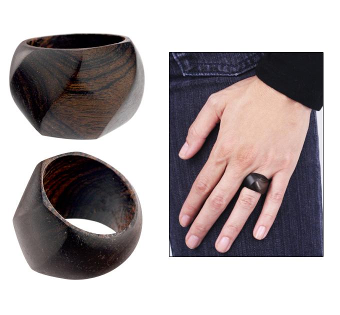 Ebony Diamond-Cut Ring - Aaria Tees