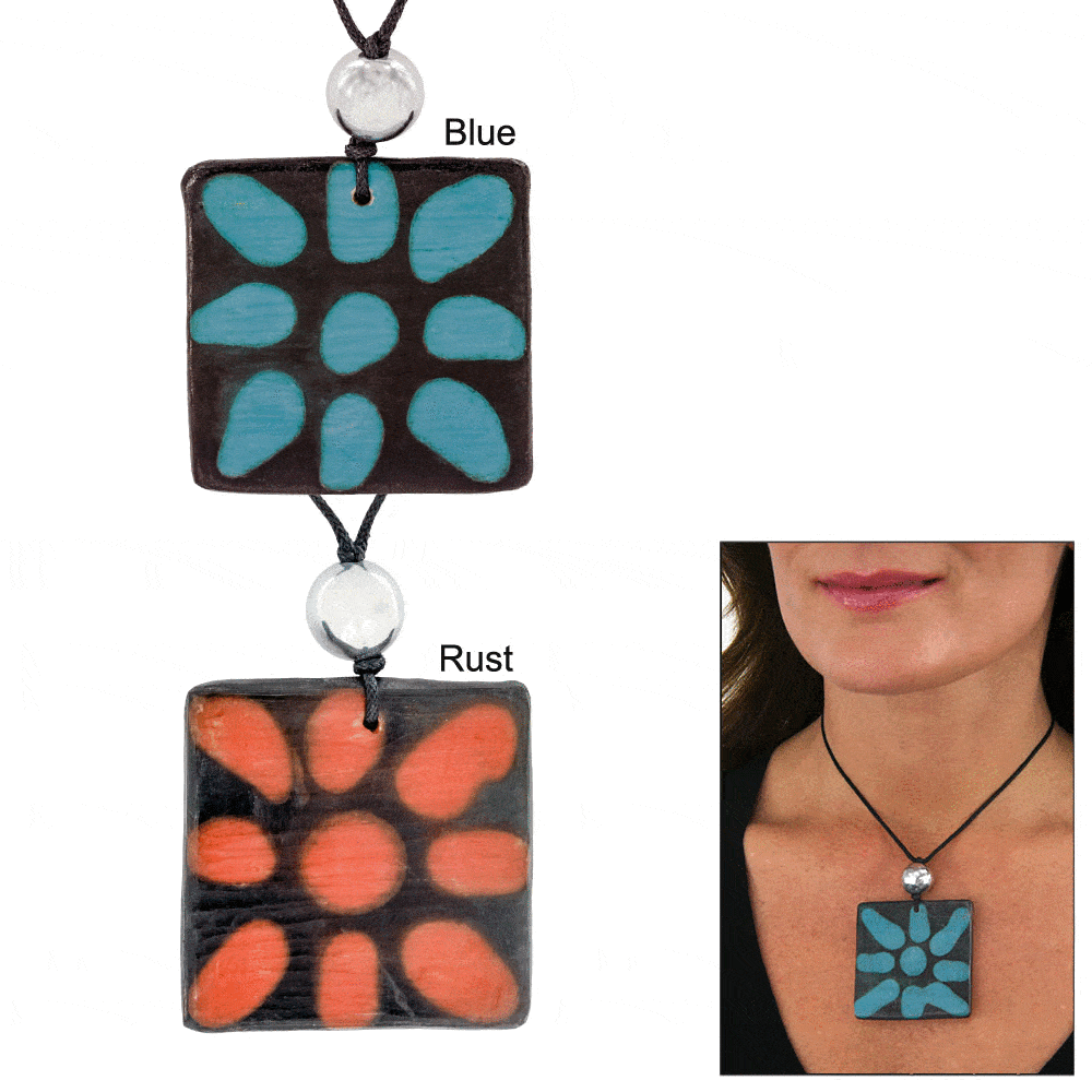 Honduras Ceramic Flower Necklace - Aaria Tees Aaria Tees